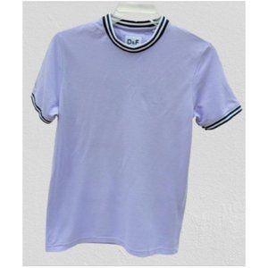 Denim & Flower Ricky Signs T-Shirt Sz S Ringer Short Sleeve Pullover Cotton